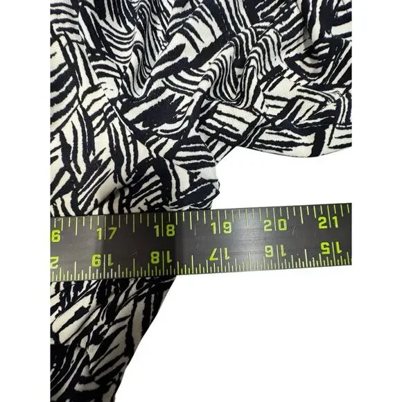 Lauren Ralph Lauren Dress Women's 10 Black Cream V Neck Cinched Waist Old Money - Picture 8 of 13